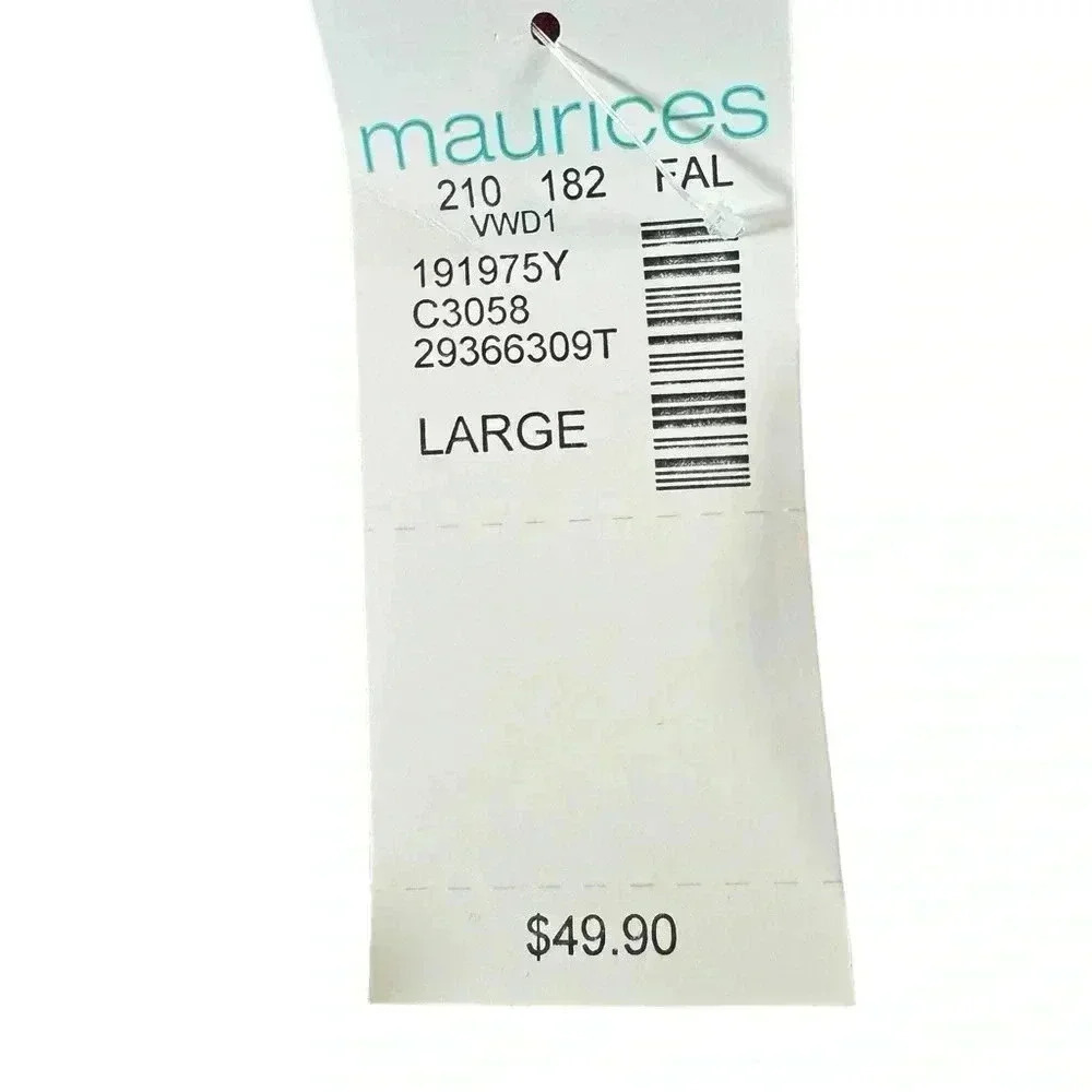 MAURICES Size Large Long Sleeve FLORAL RUFFLE A-LINE DRESS - New with Tags NWT - Picture 9 of 11
